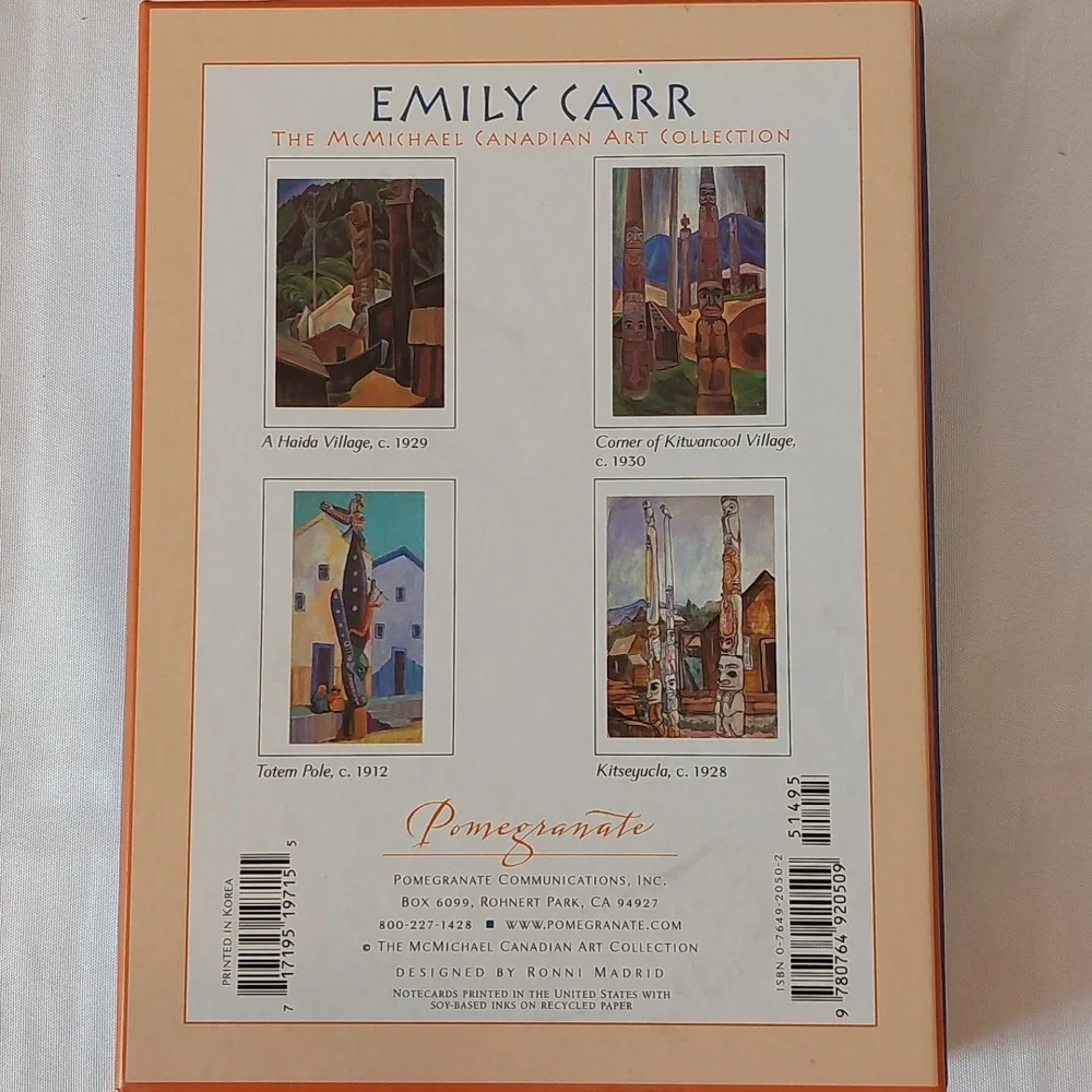 Emily Carr 16 Card Indiginous Scenes Notecard Set NEW